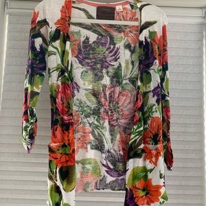 Lightweight Floral Print Cardigan
